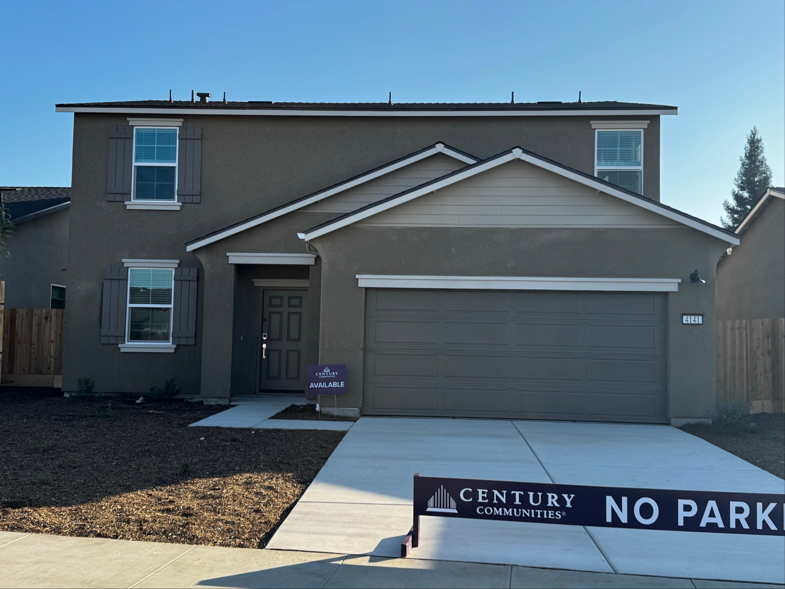 A house with a garage.