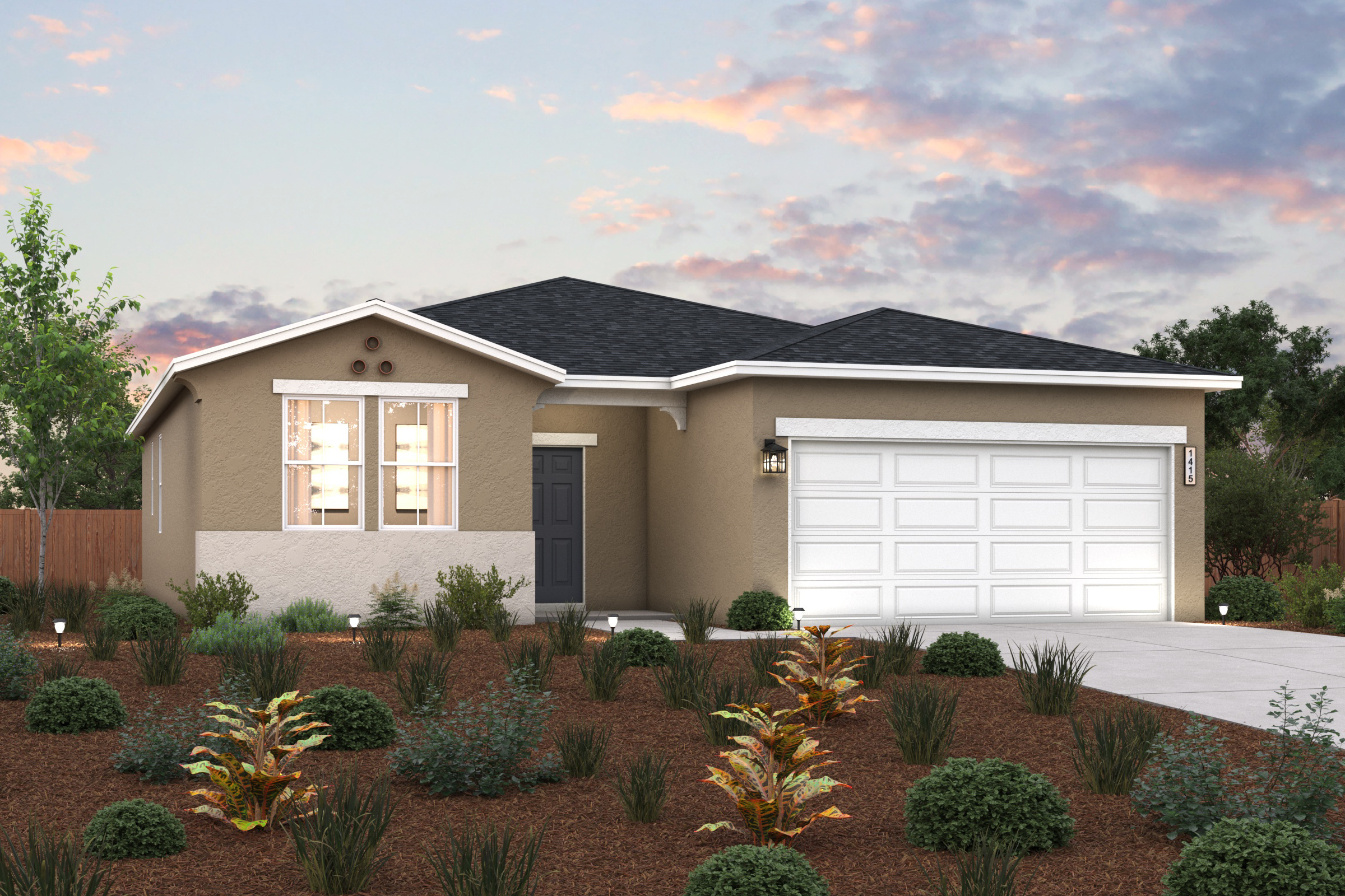 A house with a large yard.