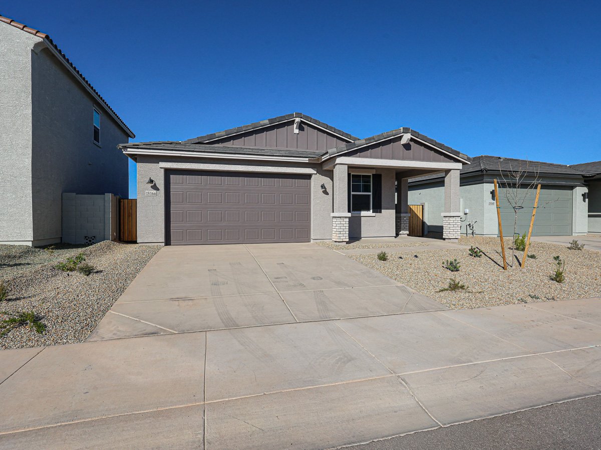 A building with garages.