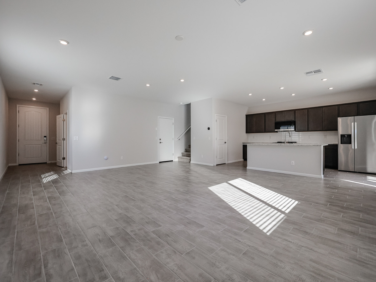 A large empty kitchen.