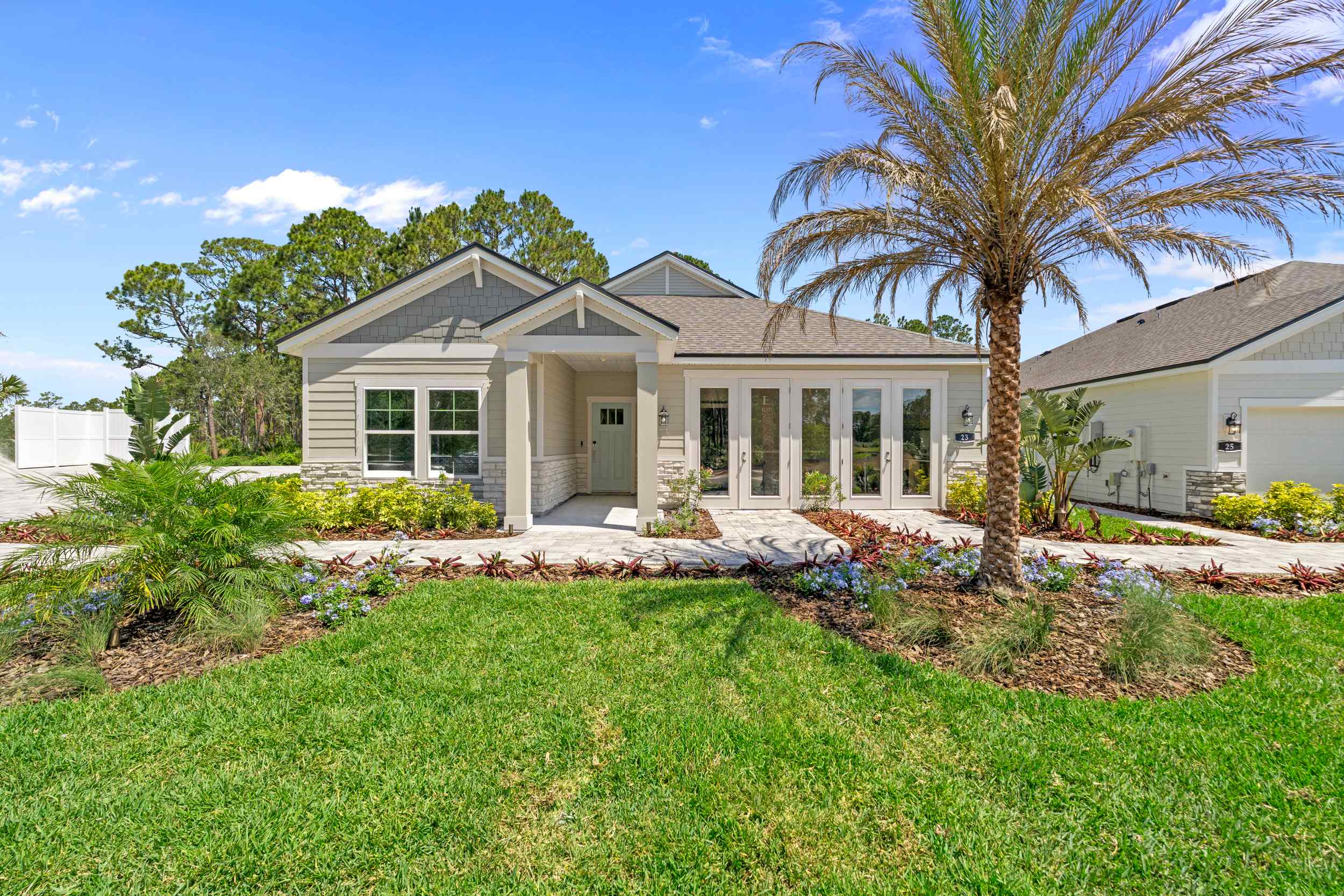 A house with a large yard.