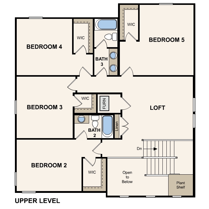 Second Level Floor Plan of Silver Maple