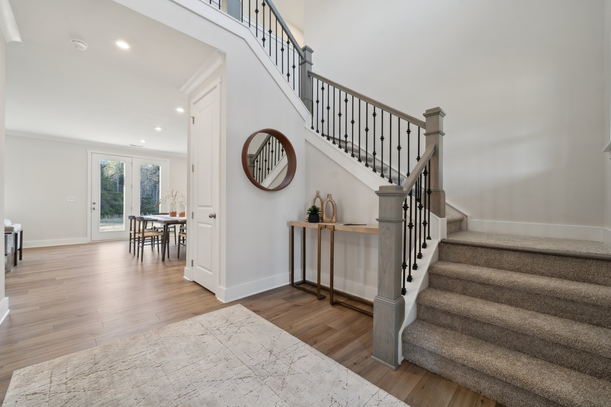 A staircase in a house.