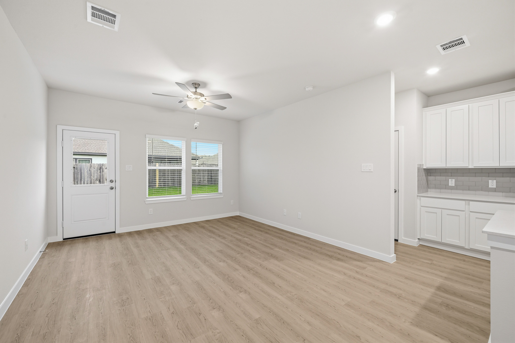 A large empty kitchen.
