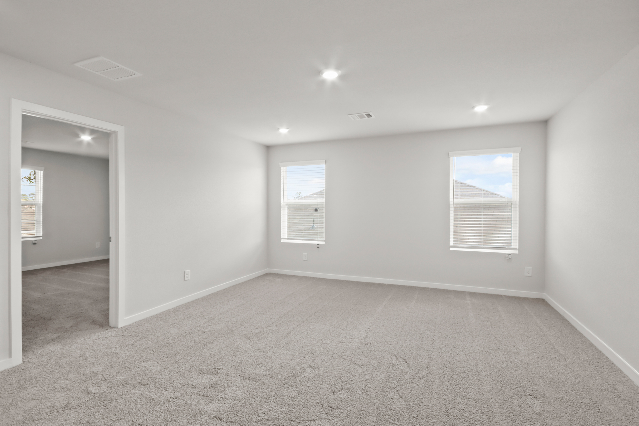 A room with a few doors.