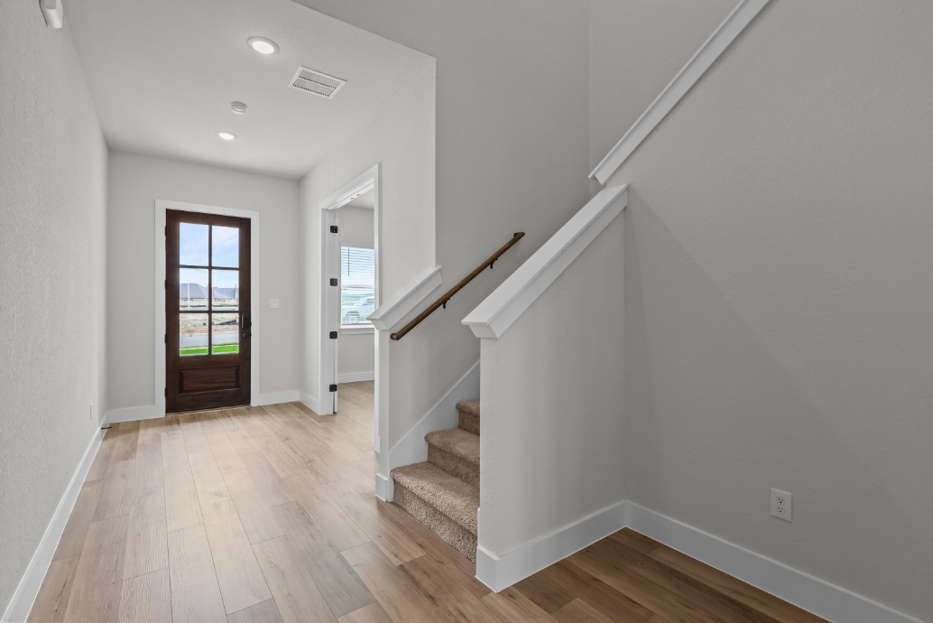 A staircase in a house.