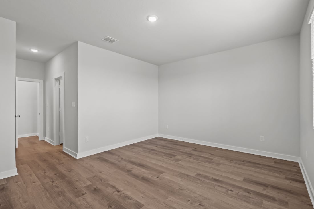 A room with white walls.