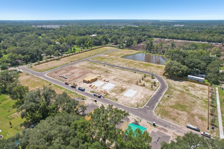 A high angle view of a road.