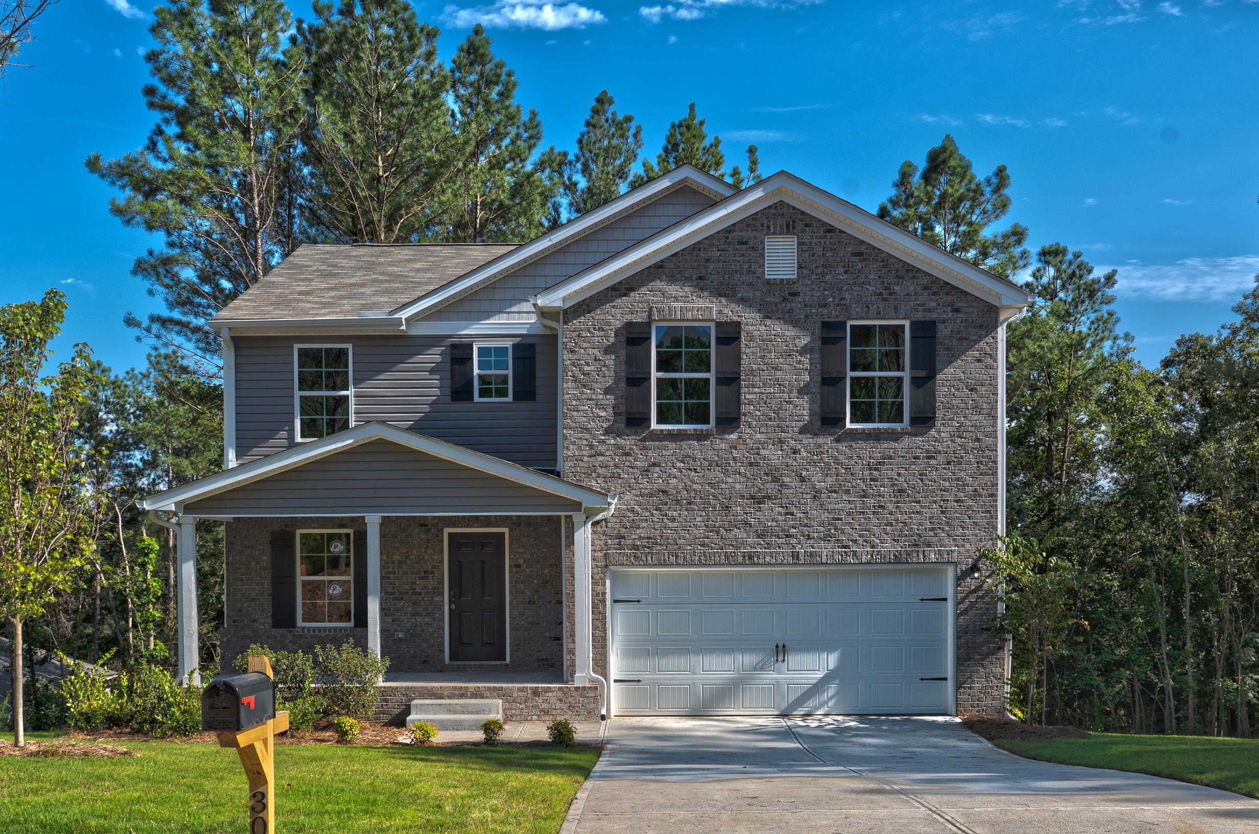 A house with a garage.